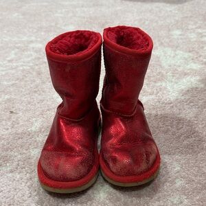 UGG Kids Shimmering Red Boots
